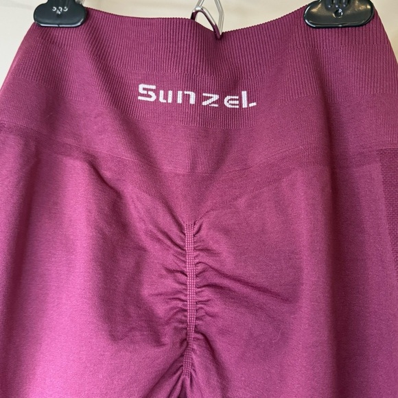 New Sunzel Dark Cherry Ribbed Leggings - Picture 5 of 5